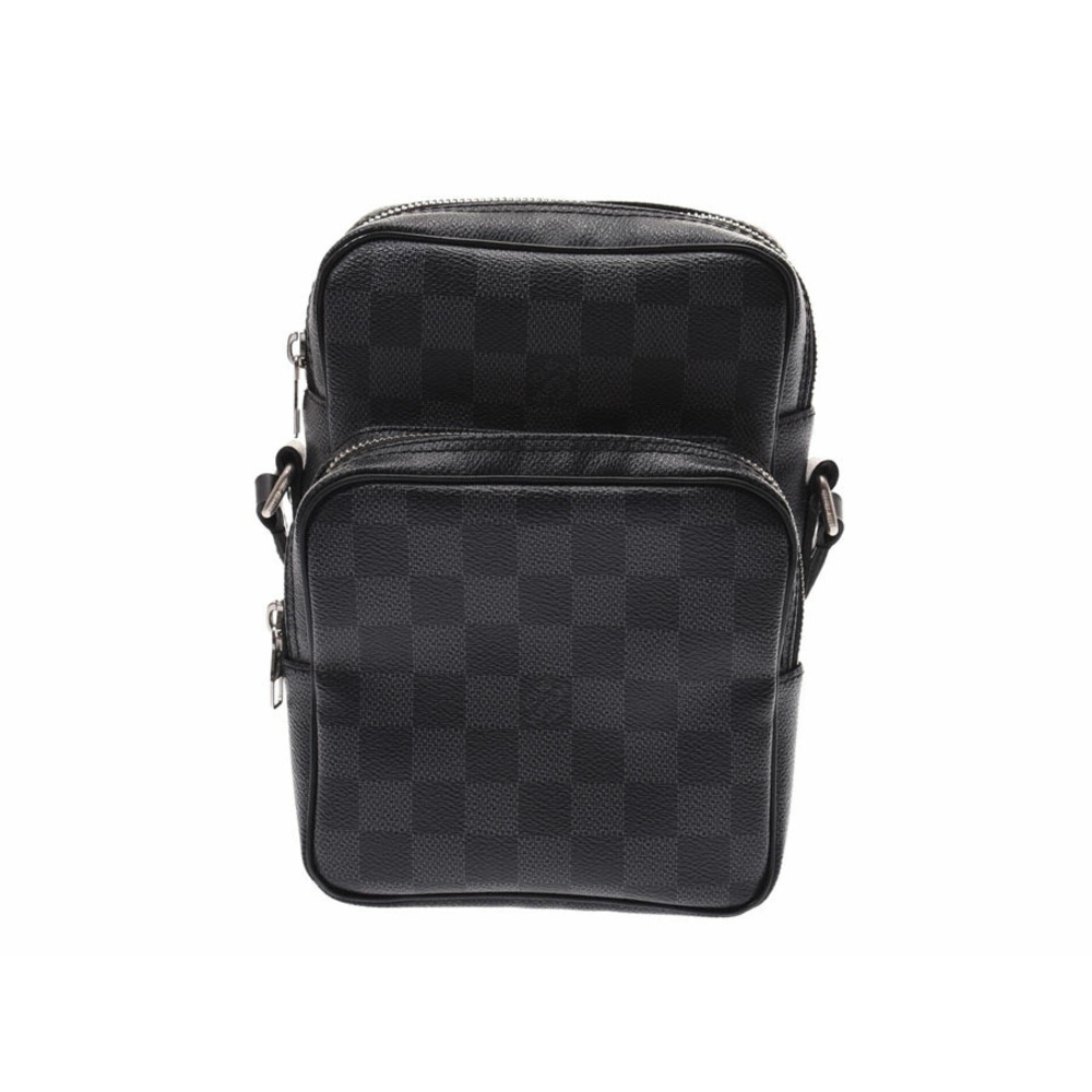 Louis Vuitton Graphite Black Rem Black Leather Shoulder Bag